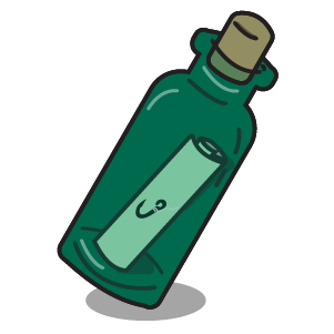 bottle with a letter inside